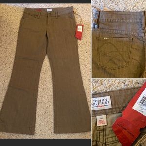 Tommy Hilfiger Christine Flare Tan Jeans 30 NWT New